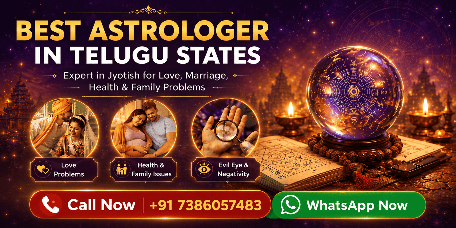 Astrology consultation for Telangana Andhra Pradesh India and abroad